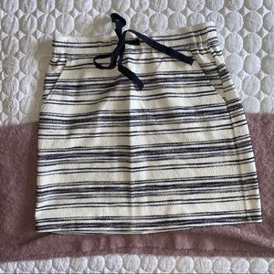Loft blue and white striped skirt (S)